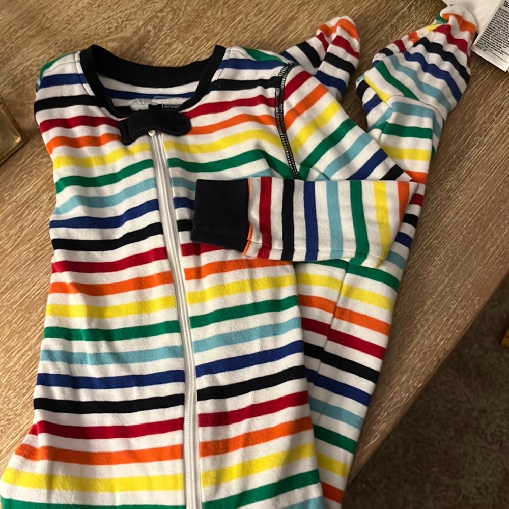 Primary onesie rainbow closed footie